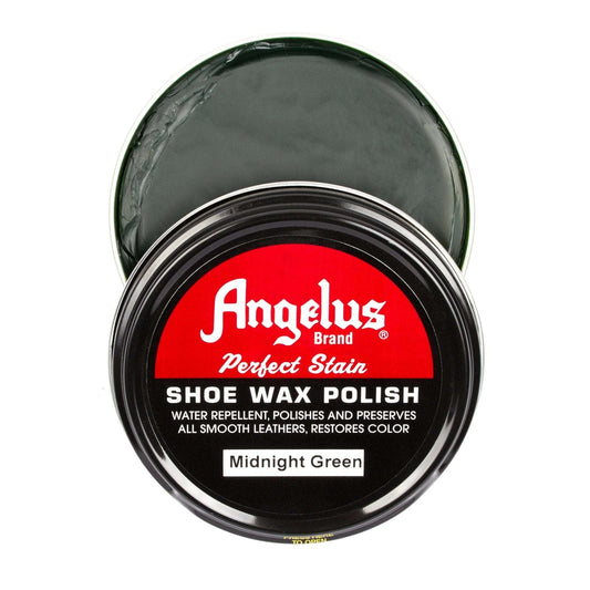 Cera para zapatos angelus midnight green