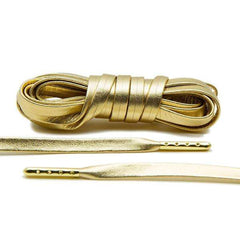Agujetas de piel gold - Luxury laces