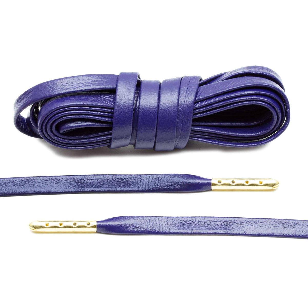 Agujetas de piel purple - Luxury laces